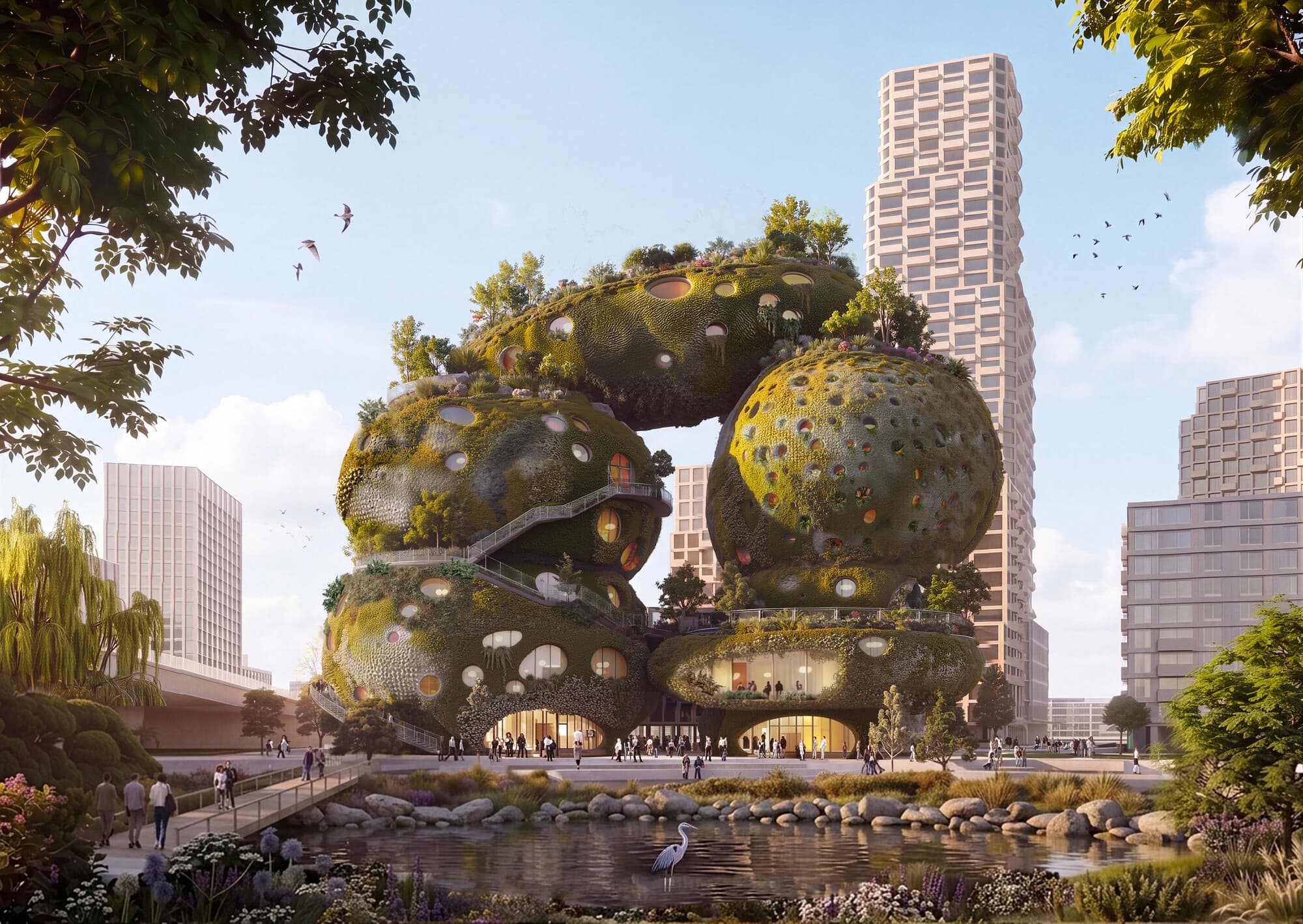 [Mass Timber] MVRDV Wins Competition to Design Shift Embassy in Rotterdam