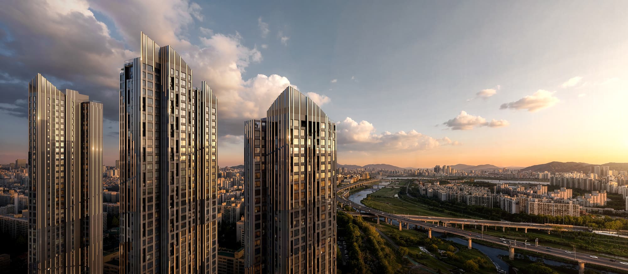 [Mass Timber] Studio Libeskind Designs New High-Density Residential Towers in Seoul